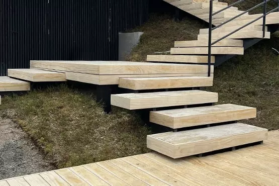 Accoya® terrasstall trapp i Sverige