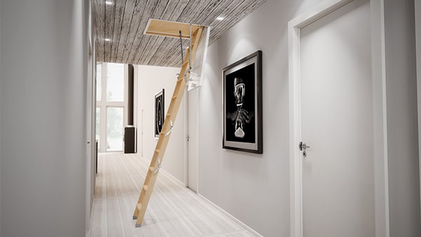 Lofttrappe clickfix mini i fordelingsgang 