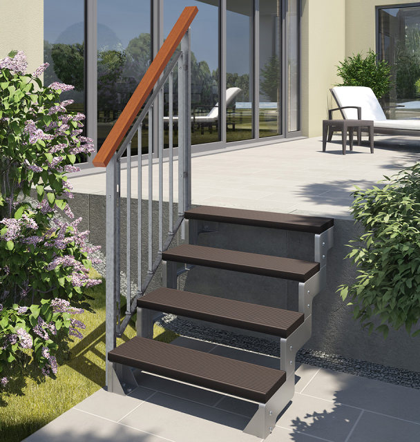 Ståltrappa GARDENTOP TRIMAX® steg Black