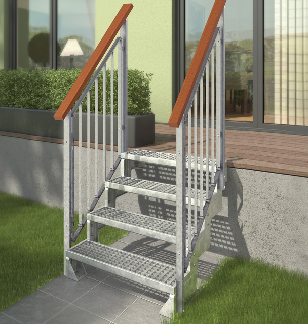 Ståltrappa GARDENTOP gallersteg Black