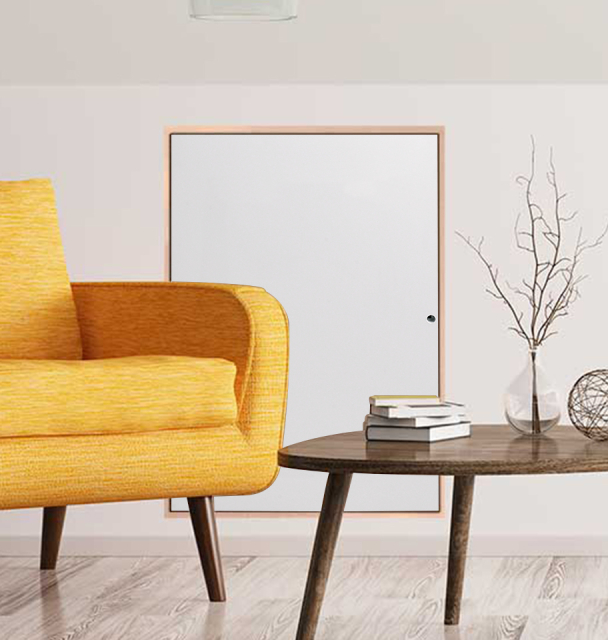 Brandklassade vägglucka TIMBERSAN EI60 White RAL 9010