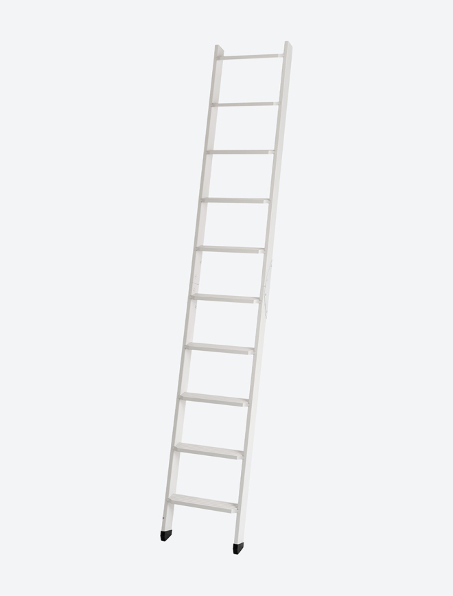 Loftstege vit 2-delad med 10 steg White RAL 9010