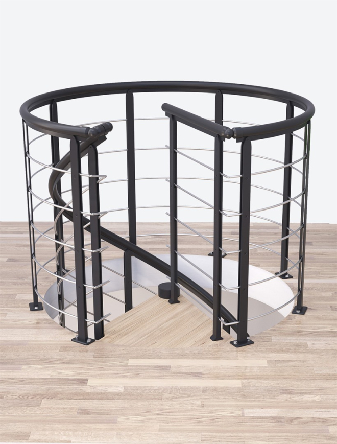 Skyddsräcket DESIGN spiral/runda 