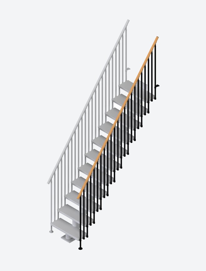 Extra trappräcke CLASSIC 3 Anthracite, RAL 7016