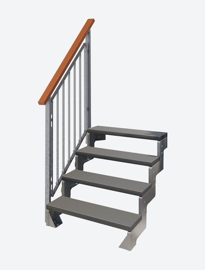 Ståltrappa GARDENTOP TRIMAX® steg Black