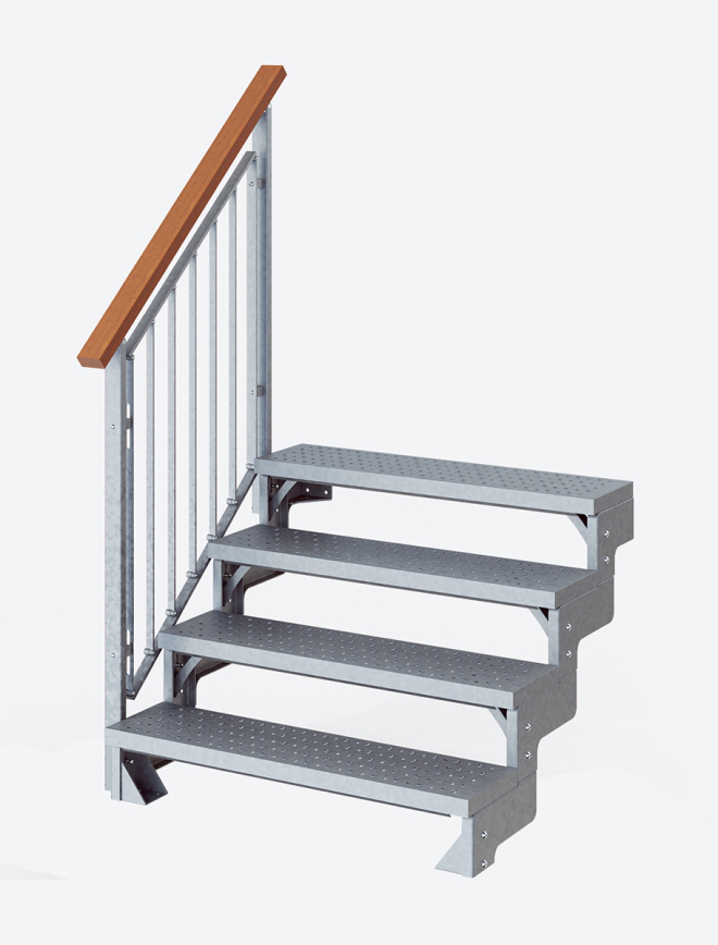 Stål trappor GARDENTOP med halksäkra steg Black