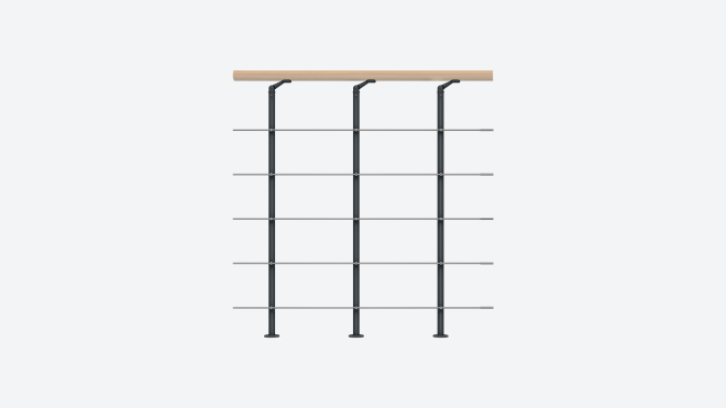 Skyddsräcke STYLE 6 Anthracite, RAL 7016