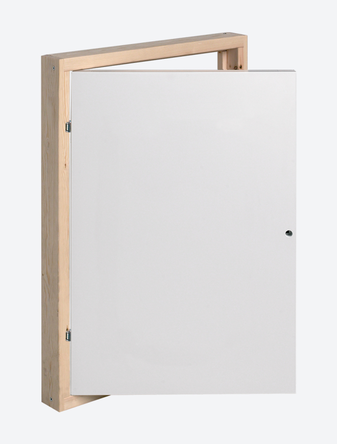 Brandklassade vägglucka TIMBERSAN EI60 White RAL 9010