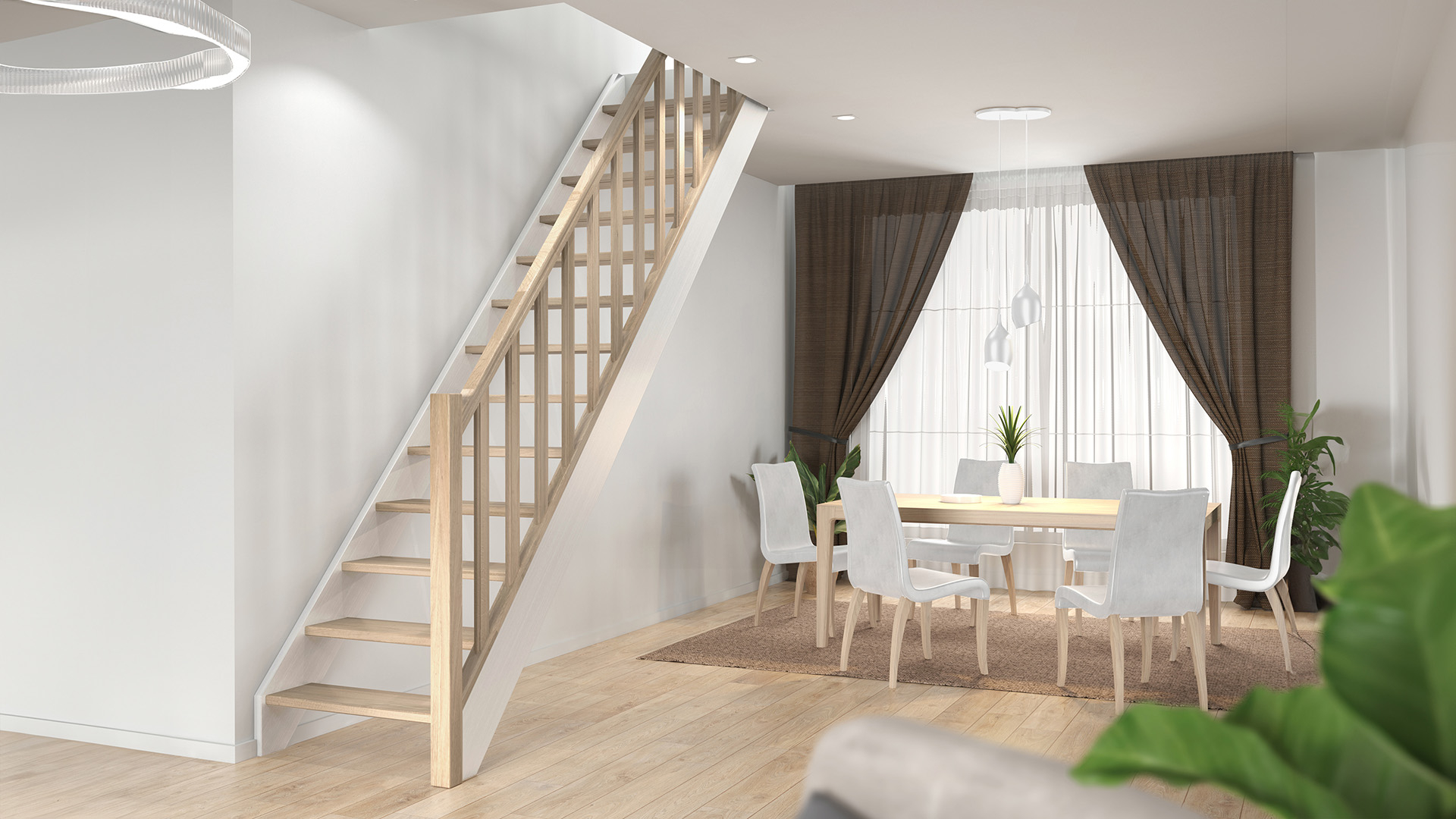 Trappa HELSINKI vit White