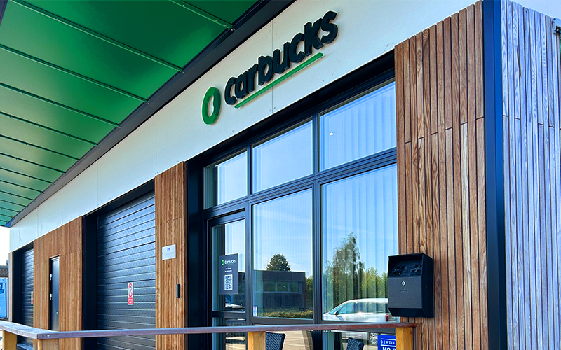 carbucks byggnad med thermoask